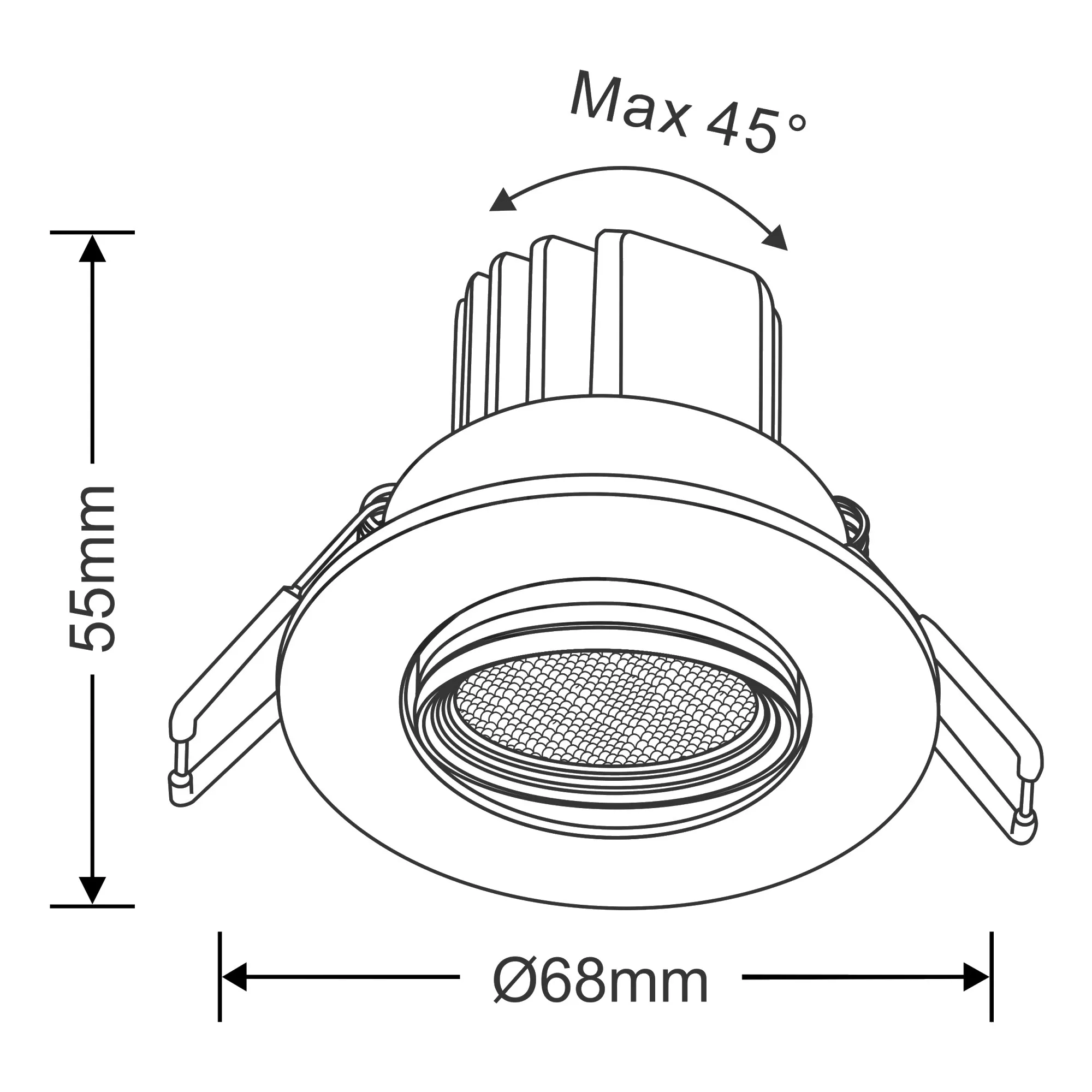 DX200181  Parrot Spot L, 8W LED Downlight 60°, RGB/3000K